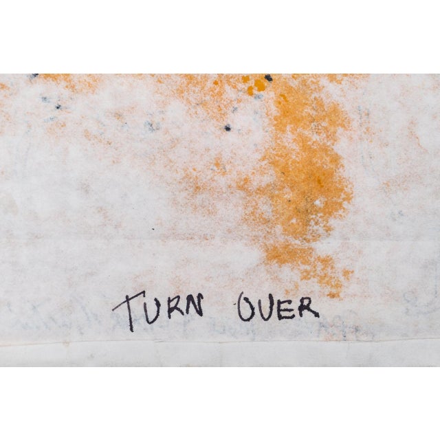 Paper "Graves Table & Chair" Contemporary Surrealist Style Figurative Gouache Painting by James Martin For Sale - Image 7 of 8