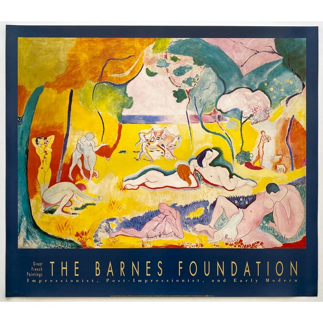 Henri Matisse Vintage 1993 Lithograph Print French Modernist Poster " Le Bonheur De Vivre " 1906 For Sale - Image 9 of 10