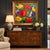Vintage Signed Expressionist Floral Still Life Oil Painting in Gilt Wood Frame, Circa 1980s For Sale - Image 4 of 7