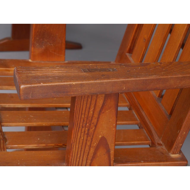 Oregon Pine Armchairs, 1930s, Set of 4 For Sale - Image 9 of 18