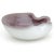 Beautiful Murano hand blown white over purple, controlled bubbles, and gold flecks Italian art glass decorative bowl /...