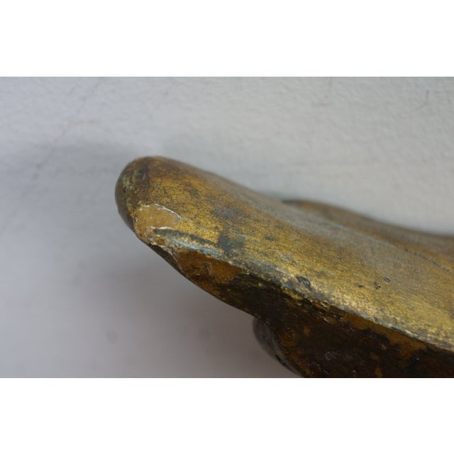 Gold Syroco Mid Century Gold Gilt Resin Federal American Bald Eagle Wall Plaque 37" For Sale - Image 8 of 12