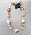 Vintage 1980s Signed Givenchy White & Gold Ying Yang Beaded Necklace For Sale - Image 9 of 9