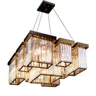 Collection Labirinto Chandelier in Metal and Crystal by Jago For Sale