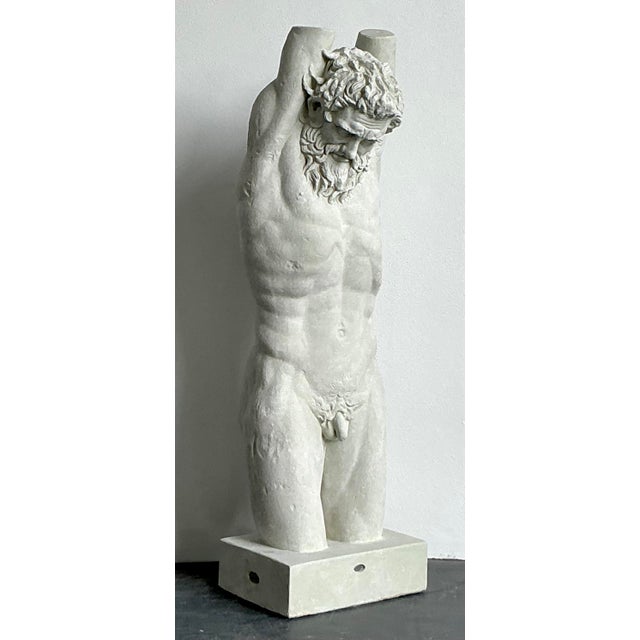 Acquire a rare piece of art history with this monumental mid-19th century life-size plaster cast of Marsyas, produced by...
