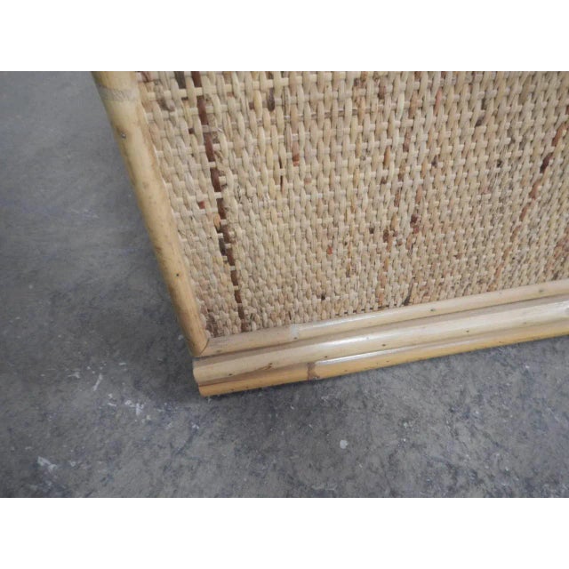 Rattan and Compressed Wood Chest of Drawers, 1970s For Sale - Image 6 of 12