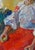 Vintage Ukrainian Woman Portrait, Original Oil Painting on Cardboard 70-50 For Sale - Image 4 of 6