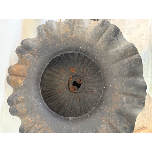1940s Cast Iron Garden Urns Planters - A Pair For Sale - Image 4 of 6