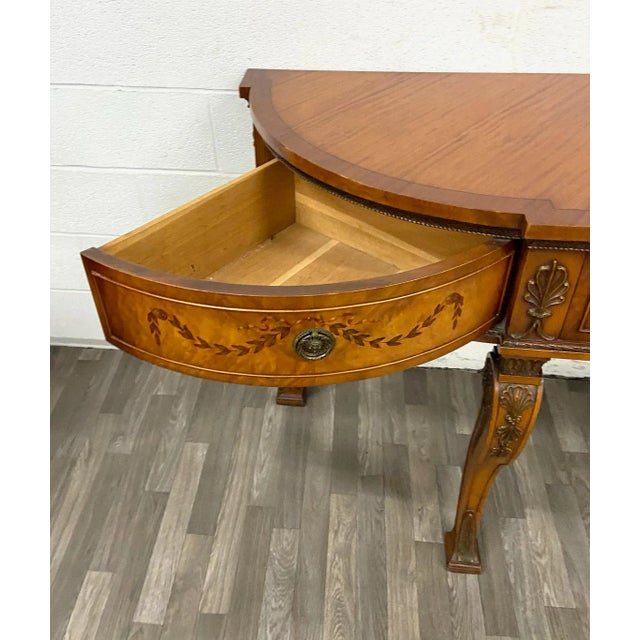 Vintage Robert Irwin Louis XVI Style Large Demilune Console Table For Sale - Image 11 of 13