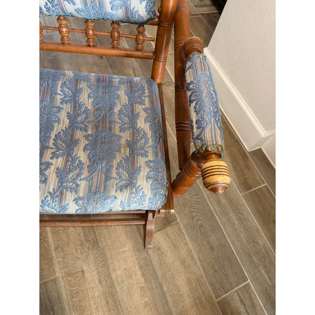 Victorian Antique Victorian Eastlake Platform Rocker - Model No. 60 For Sale - Image 3 of 8