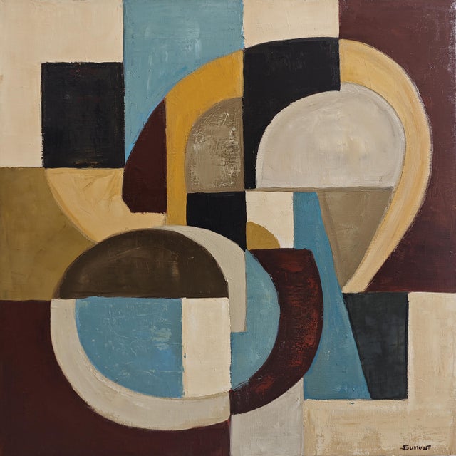 Contemporary Zone De Rencontre, Geometric Abstract, Framed by Sophie Dumont For Sale - Image 3 of 8