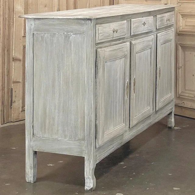 18th Century Country French Buffet ~ Enfilade in Stripped Oak For Sale - Image 12 of 12