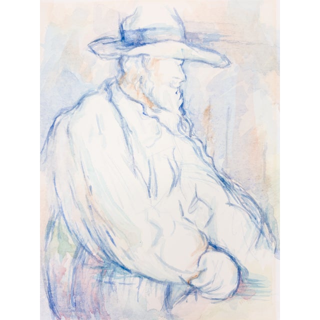 Bearded Man in Hat* V. Morgan, c. 1978 Bearded Man in Hat by V. Morgan is a restrained watercolor portrait that relies on...