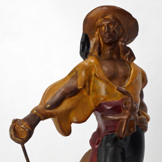Large Pirate Armor Bronze 10 ½ in Tall Bookend Circa 1928 For Sale In Phoenix - Image 6 of 8