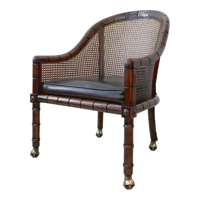 Faux Bamboo and Cane Tub Chair by John Chairish