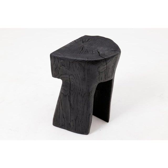 Wood Sculptural Hardwood Stool For Sale - Image 7 of 14