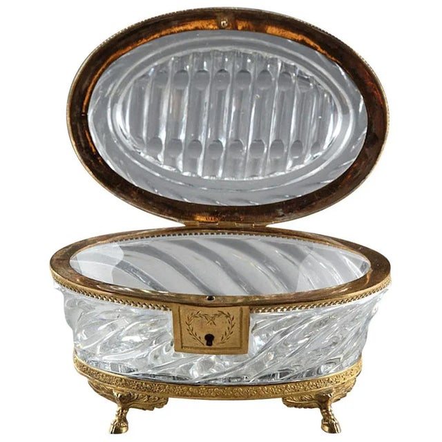 Charles X Cut-Crystal and Ormolu Jewelry Box For Sale - Image 14 of 14