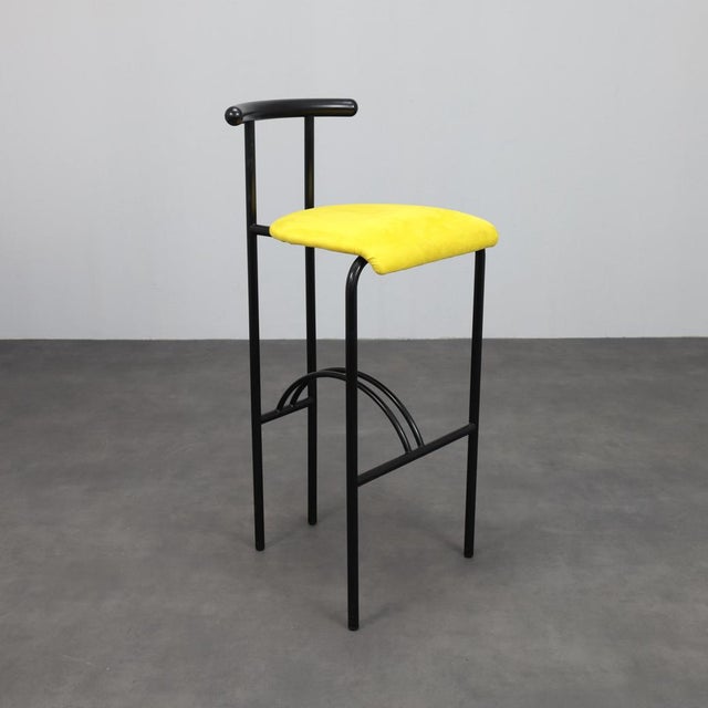 Postmodern Postmodern Bar Stools, Italy, 1980s, Set of 4 For Sale - Image 3 of 10