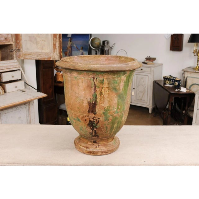 French Provençal Early 19th Century Anduze Vase with Hints of Green and Brown For Sale - Image 10 of 12