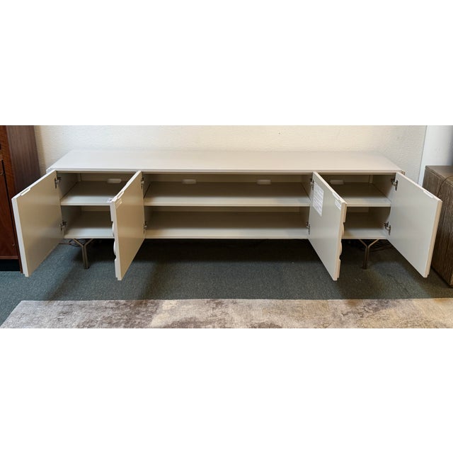 Mid-Century Modern West Elm Pictograph Media Console, Carbon For Sale - Image 3 of 12