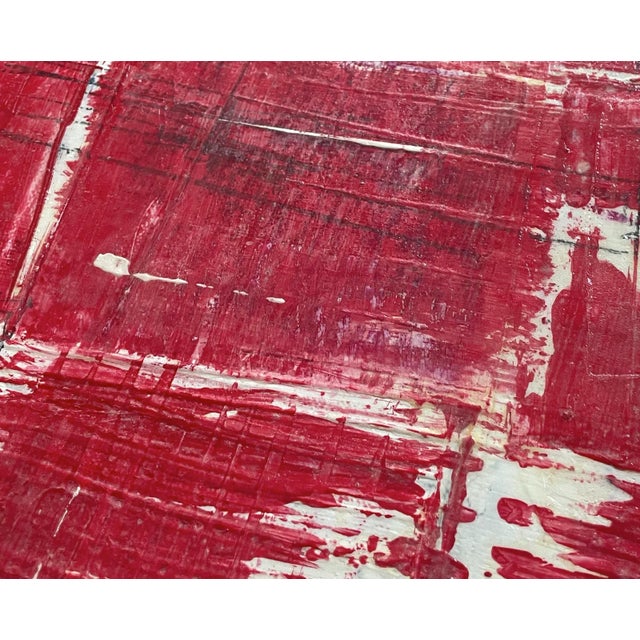Contemporary Monochrom Over Size Abstract Modern Red Painting For Sale - Image 3 of 5