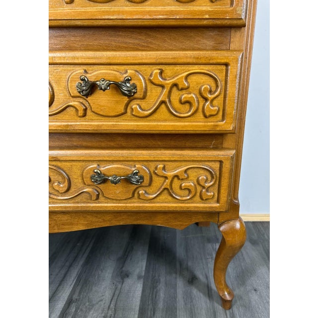 Wood Vintage French Louis XIV Chest of Drawers For Sale - Image 7 of 13