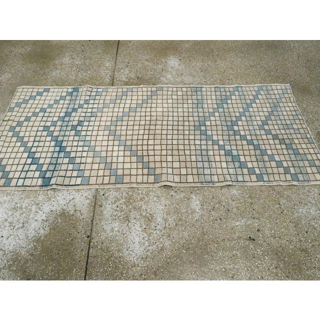Galerie Shabab Collection Mid-20th Century Handmade Turkish Anatolian Modernist Small Runner For Sale In New York - Image 6 of 9