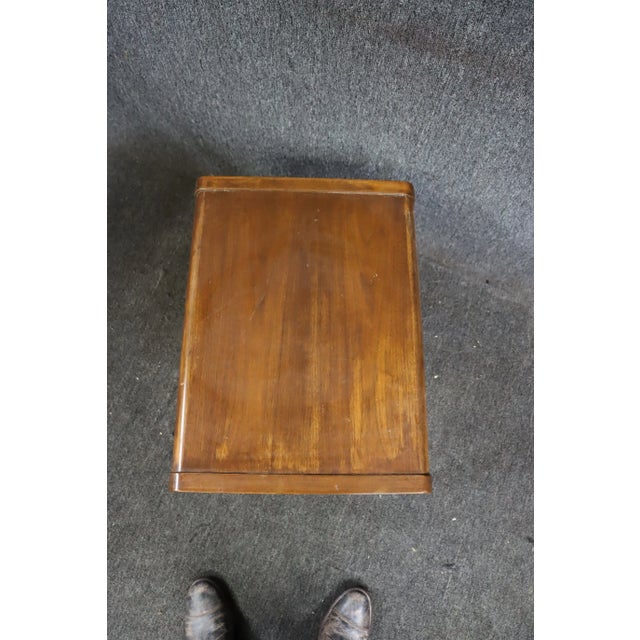 Mid Century modern walnut side table