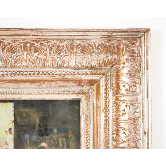 2020s Handmade Silvered Glass Wood Molding Wall Mirror For Sale - Image 5 of 10