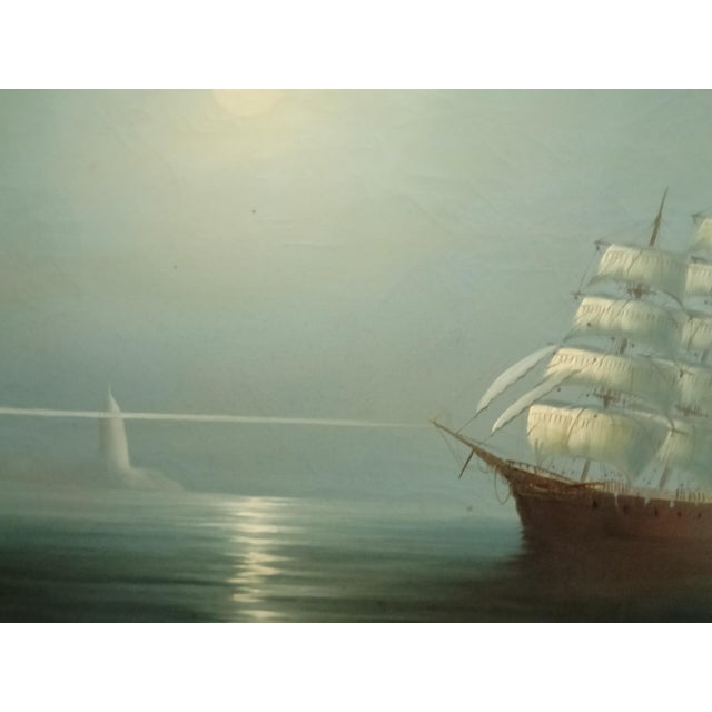 1970s 1970s P. Davis Original Seascape Paintings For Sale - Image 5 of 5