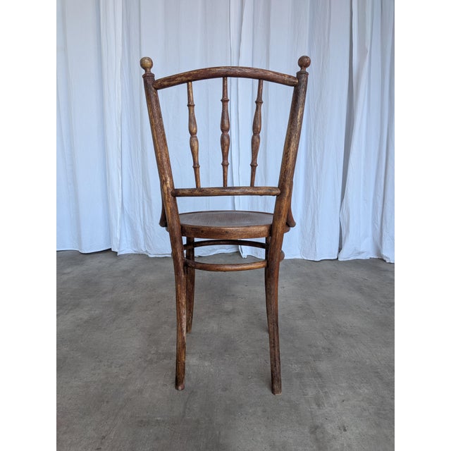 Vintage Carved Bentwood Dining Chair in the style of Thonet Style, 1960s For Sale - Image 13 of 18