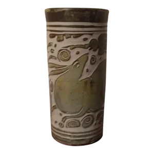 Vermont Art Pottery Cylinder Vase by Miranda Thomas