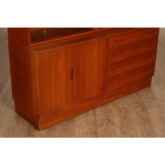 Danish Modern Teak Bookcase Hutch For Sale - Image 12 of 18