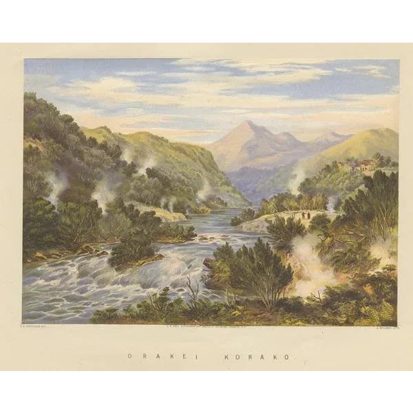 Walker, Orakei Korako New Zealand, 1877, Paper For Sale - Image 3 of 5
