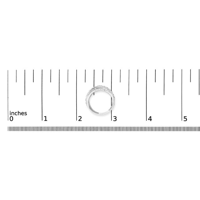 .925 Sterling Silver 2.00 Cttw Round-Cut Diamond Overlapping Bypass Band Ring (I-J Color, I2-I3 Clarity) - Ring - Size 9 For Sale In New York - Image 6 of 6