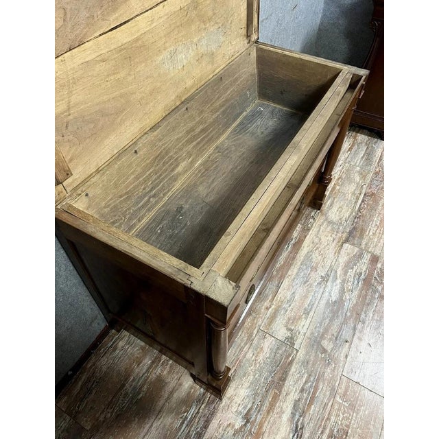 Wood Empire Kneading Trough in Walnut, 1820s For Sale - Image 7 of 8