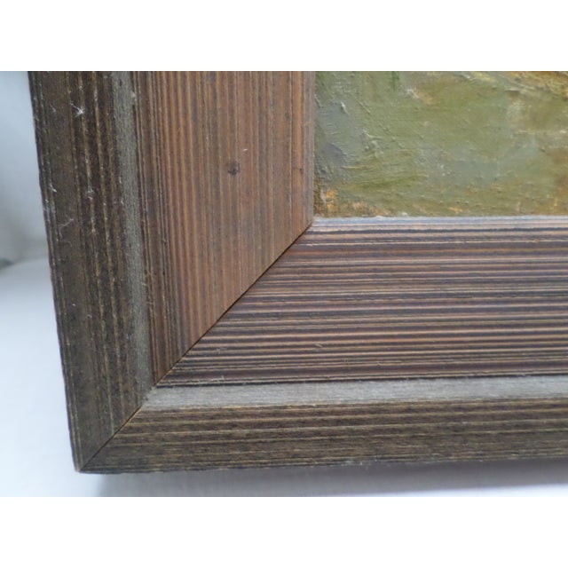 1960s Mid Century Modern Seascape Signed Impressionist Oil Painting on Canvas, Framed For Sale - Image 9 of 13
