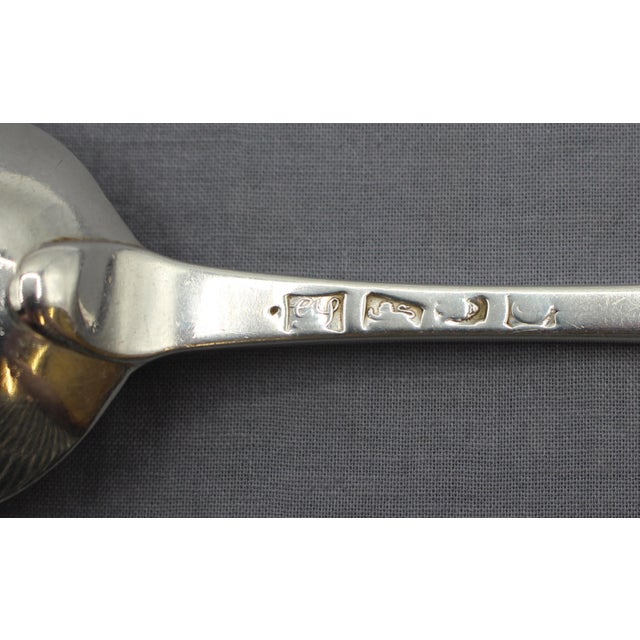Mid 18th Century 1749 George II London Sterling Silver Tablespoon, Old English Pattern For Sale - Image 5 of 5