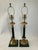 Traditional Mid 20th Century Brass and Marble Table Lamps Matching Pair For Sale - Image 3 of 6