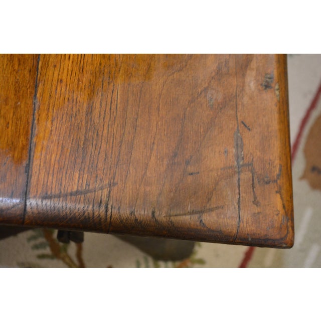 Wood Vintage Old Hickory Indiana Wood & Log Criss Cross Ends Dining Bench Seat For Sale - Image 7 of 16