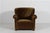 Large Art Deco Roll Arm Lounge Chair in Olive Green Velvet, Denmark, 1940s For Sale - Image 16 of 16