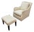Cr Laine Wingback Armchair + Ottoman For Sale