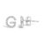 Contemporary 10K White Gold 1/10 Cttw Diamond 'G' Initial Stud Earring For Sale - Image 3 of 5