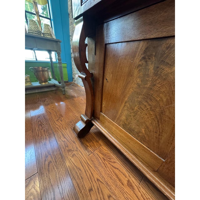 Empire Late 1800's Walnut Butler's Secretary Desk For Sale - Image 13 of 16