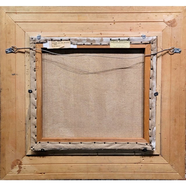 Pruett Alexander Carter -The Wedding Ring at the Airport- 1948 Oil Painting For Sale - Image 11 of 11