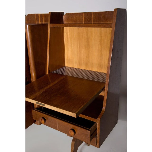Italian Tall Wooden Cabinet, 1950 For Sale - Image 12 of 13