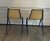 Mid-Century Modern 1980s Vintage Astro Compact Stackable Yellow School Chairs - Set of 2 For Sale - Image 3 of 8