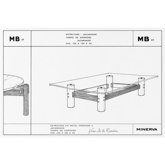 Brazilian Modern “Amelia” Coffee Table in Rosewood & Chrome-Plated Metal by Sergio Rodrigues, Brazil, 1965 For Sale - Image 16 of 17