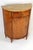 Elegant half-cabinet with a semi-circular marble top, small drawer with box lock and key, convex door with box lock and...