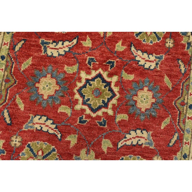 Textile Kazak Runner 2’8” X 8’3” Red Wool Traditional Hand-Knotted Oriental Rug For Sale - Image 7 of 12
